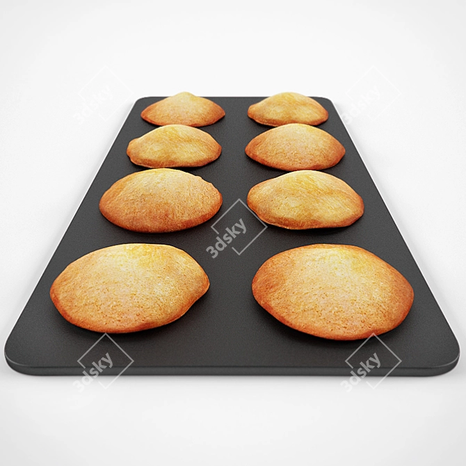  Crispy Delights: Classic Biscuits 3D model image 1