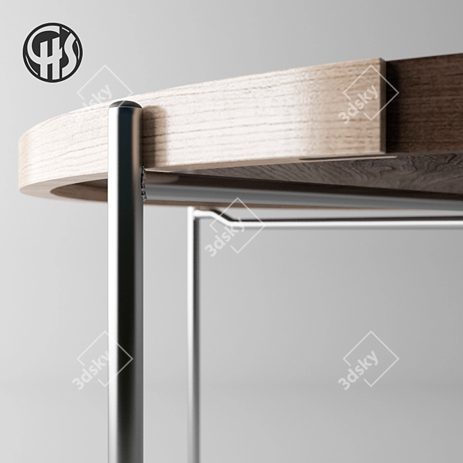 Versatile Tray Table with Refined Handle 3D model image 2