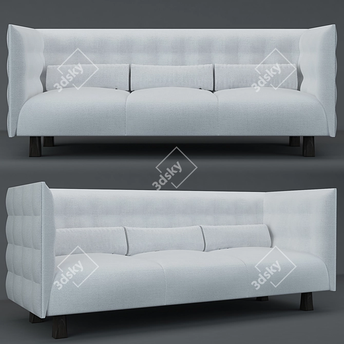 MCD 2015 Tufted 3-Seater Sofa 3D model image 1