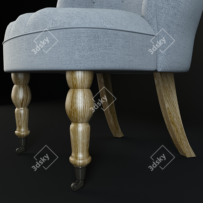 Classic Constantin Fabric Armchair: Elegant and Versatile 3D model image 2