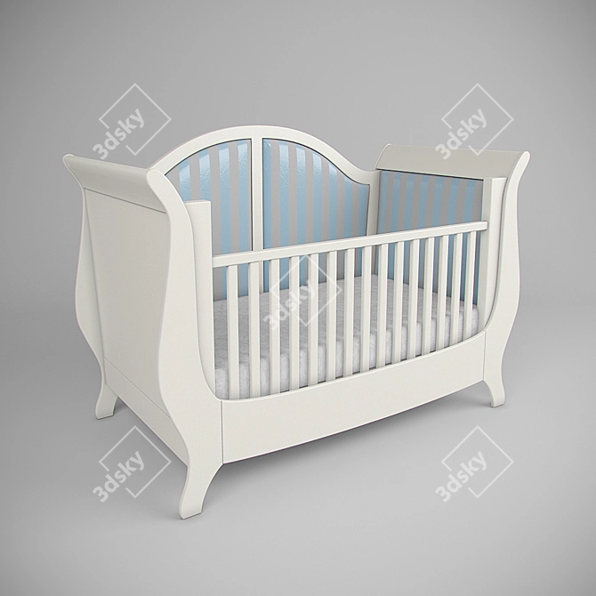 Oliver Sleigh Cot: Stylish and Versatile 3D model image 1