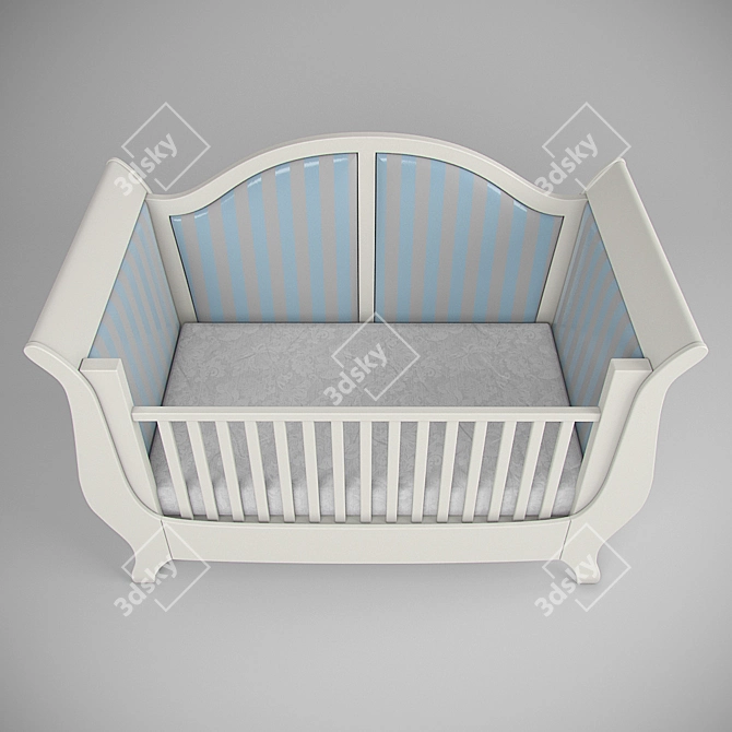 Oliver Sleigh Cot: Stylish and Versatile 3D model image 2