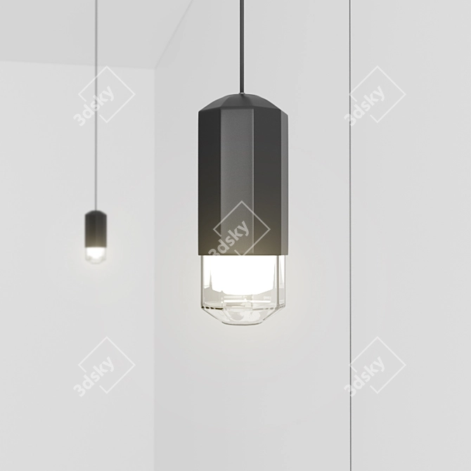 VIBIA WIREFLOW 0348: Striking Pendant Lighting 3D model image 2