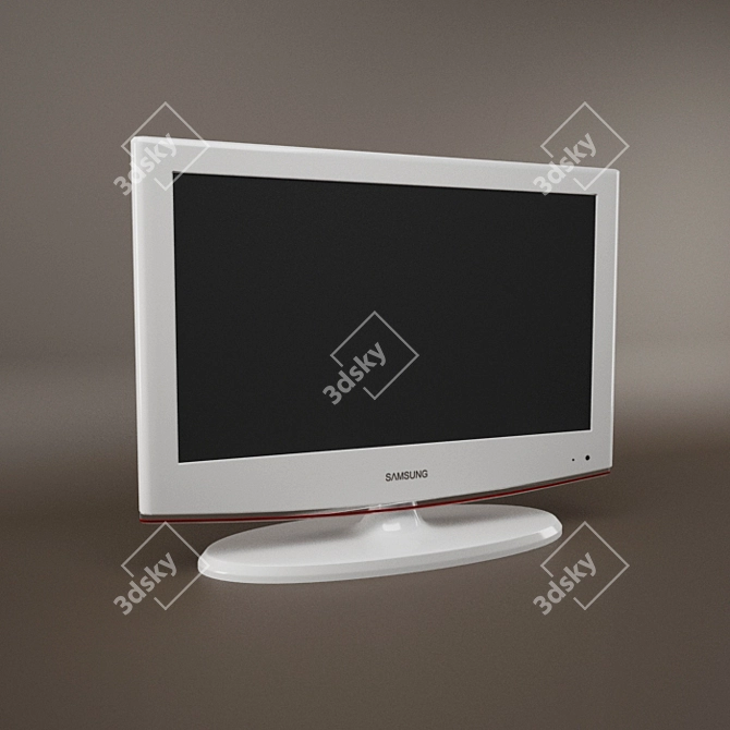 Title (English): Samsung White TV 3D model image 1