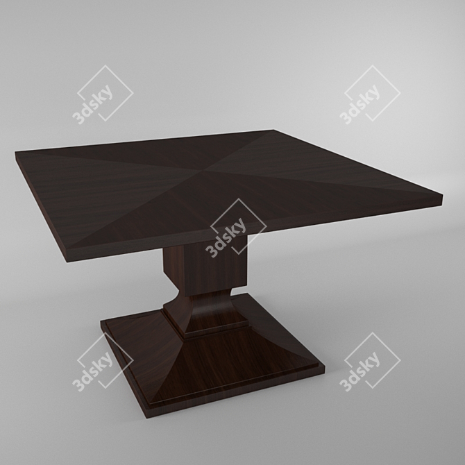 Square Dining Table 3D model image 1