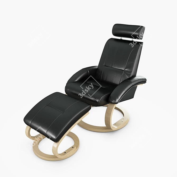 Realistic Lounge Chair: Luxury Comfort 3D model image 2