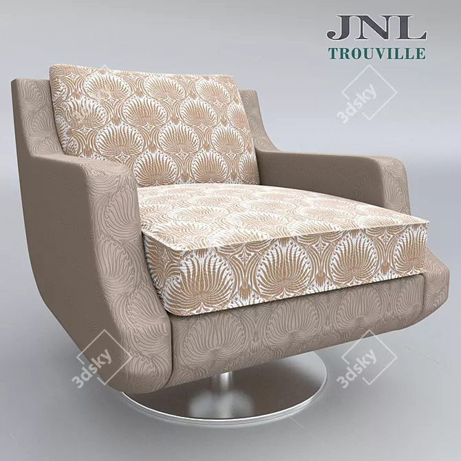 Luxury Armchair JNL Trouville 3D model image 1