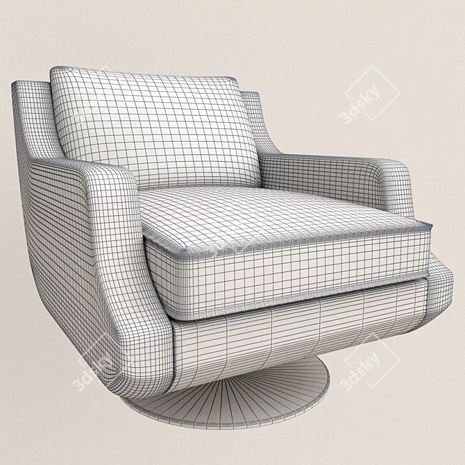 Luxury Armchair JNL Trouville 3D model image 2