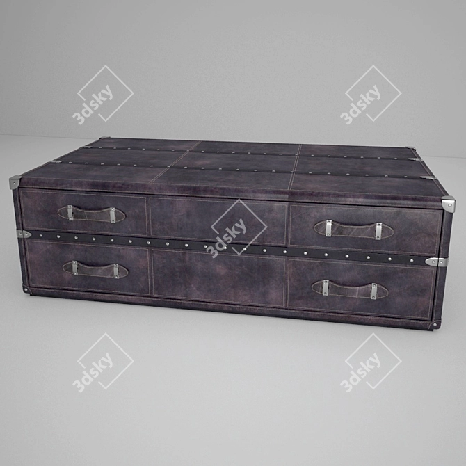 Cigar Lounge Stone Coffee Table 3D model image 2