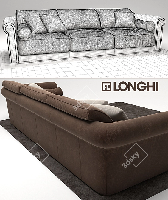 Lovely Longhi Loveluxe Sofa 3D model image 3