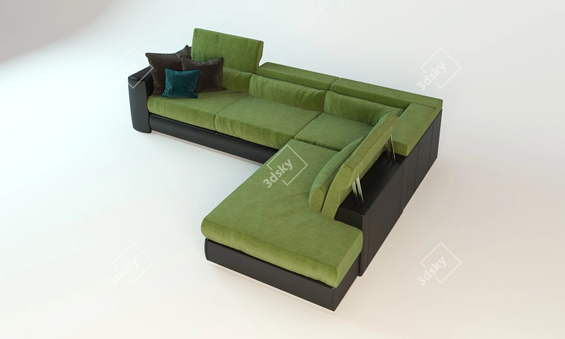 Modern Grafton Corner Sofa 3D model image 2