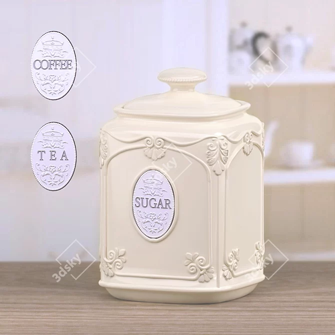 Sugar Tea Coffee Storage Jar 3D model image 1