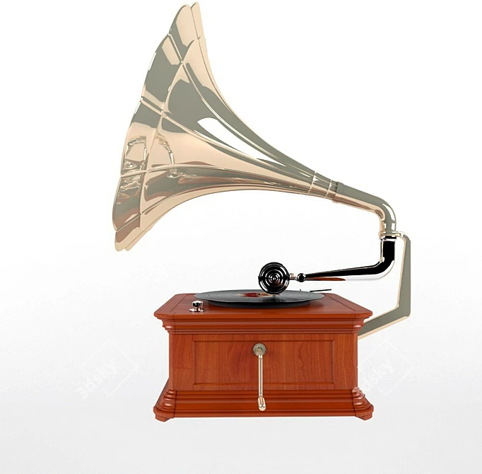 Title: Classic Gramophone Player 3D model image 2