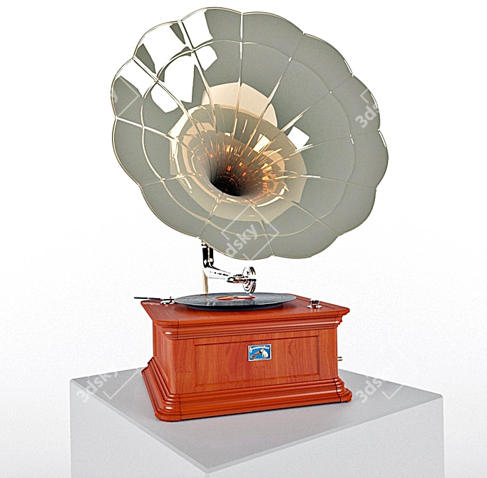 Title: Classic Gramophone Player 3D model image 3