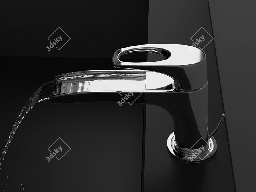 Sleek Silver Mixer 3D model image 2