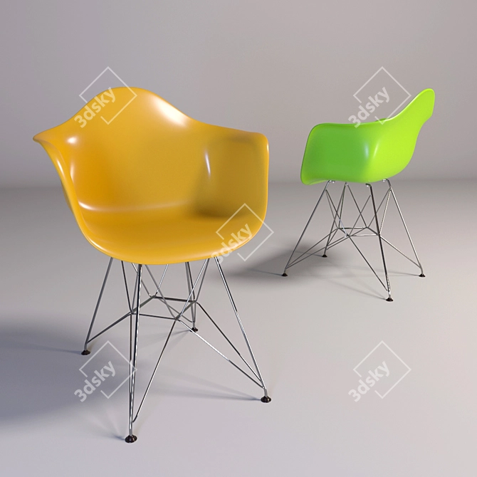 Sleek Chair for Home, Office, Café - Modern Furniture Element 3D model image 1