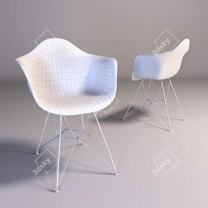 Sleek Chair for Home, Office, Café - Modern Furniture Element 3D model image 2