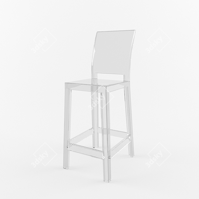 Crystal Clear Bar Stool | Philippe Starck | Kartell 3D model image 1