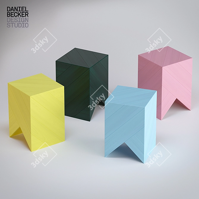 KIMIDORI 45 Stool/Side Table: Stunning Colors by Daniel Becker! 3D model image 1