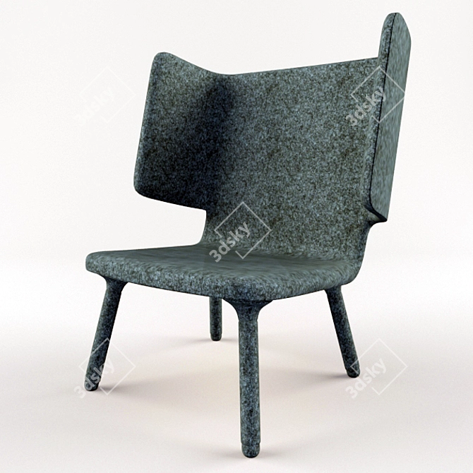 Valdemar Chair: Minimalist Comfort 3D model image 1