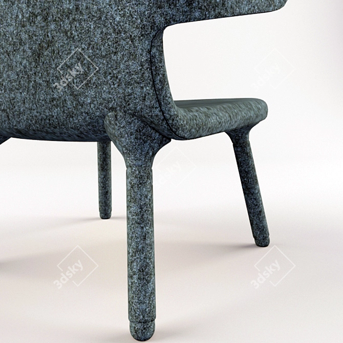 Valdemar Chair: Minimalist Comfort 3D model image 3