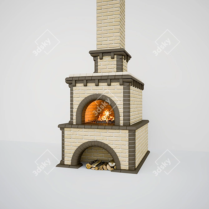 Traditional Russian Stove - Classic Elegance 3D model image 1