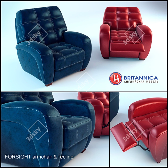 Versatile Forsight Armchair Recliner 3D model image 1