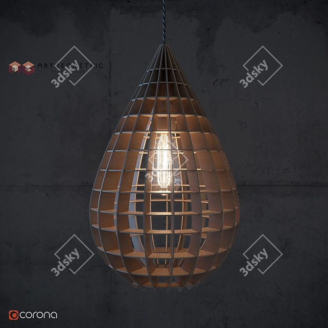 Tear Ceiling Light: European Award-Winning Design 3D model image 1