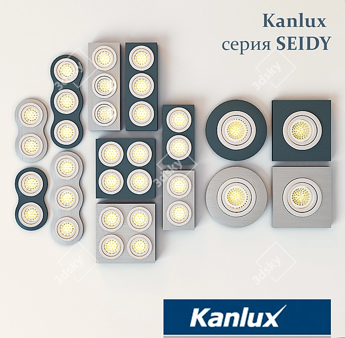 Seidy Modern Ceiling Lamp Series: Kanlux 3D model image 2