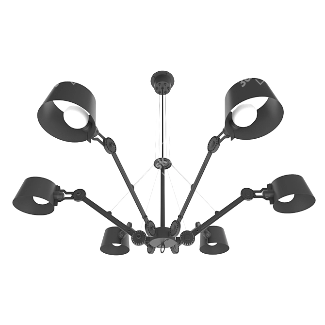 Bolt Chandelier: Sleek & Sophisticated Lighting 3D model image 1