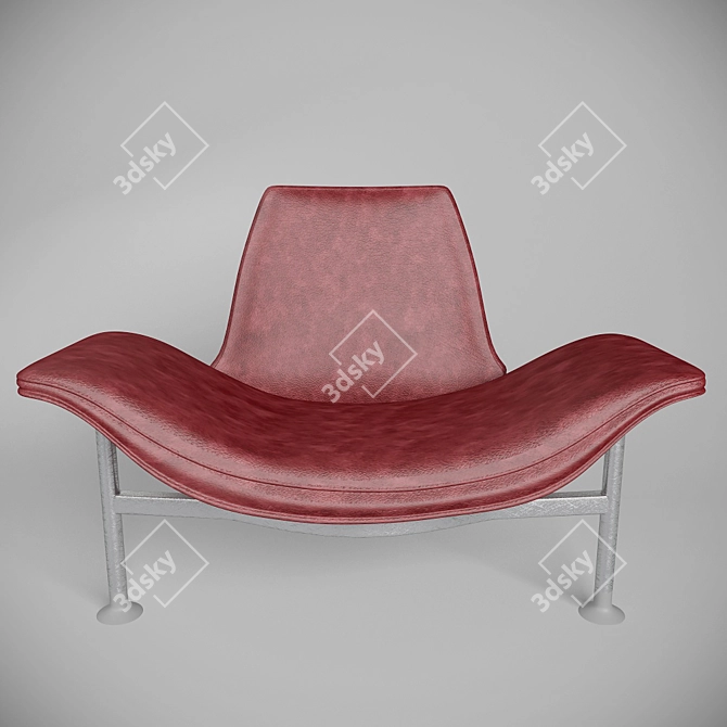 Modern Leather Armchair 3D model image 1