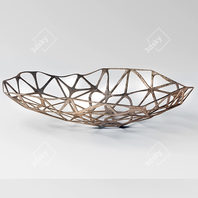 Product Title: Golden Glory Fruit Bowl 3D model image 1