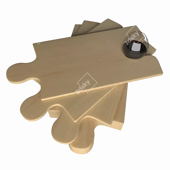 Unique Puzzle Board by OOOMS 3D model image 1