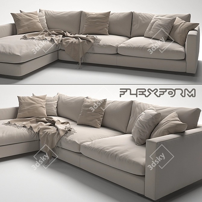 Luxurious Flexform Magnum Sofa 3D model image 1