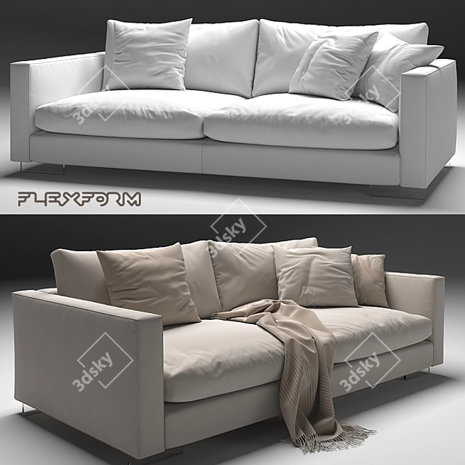 Flexform Magnum: Sleek and Spacious Sofa 3D model image 2