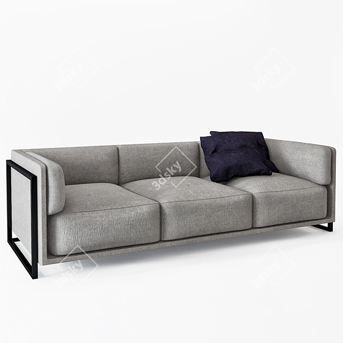 Modern Oslo Sofa - 3Dmax & Vray Compatible 3D model image 2