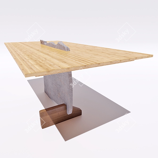 Rustic Stol Mountain Table 3D model image 1