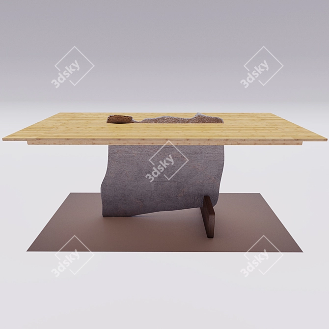 Rustic Stol Mountain Table 3D model image 2