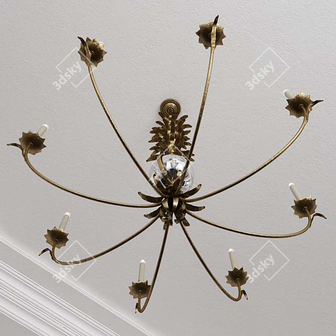 Elegant Gramercy Chandelier: Visual Comfort CHC1474GI-NP 3D model image 2