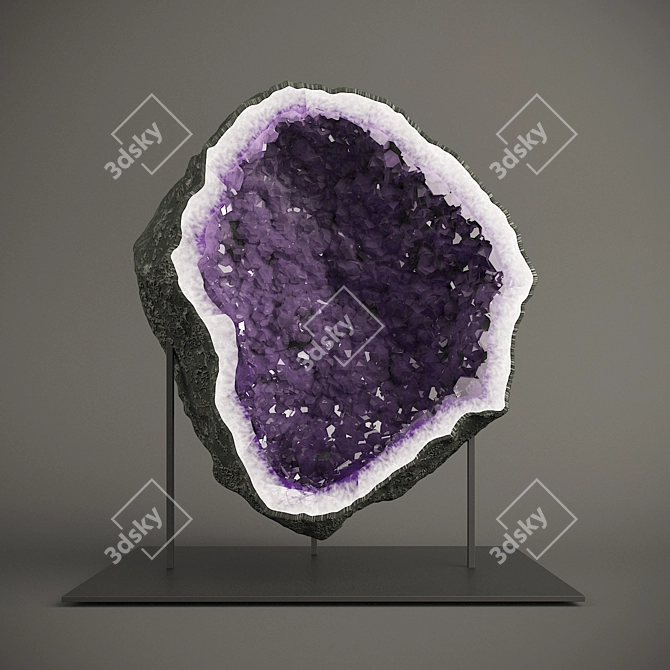 Sparkling Amethyst Geode 3D model image 1