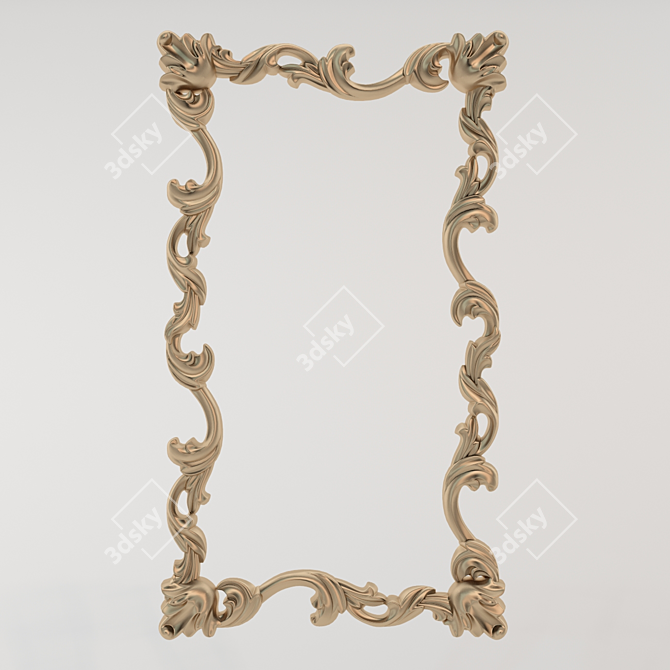 Elegant Stucco Frame 3D model image 1