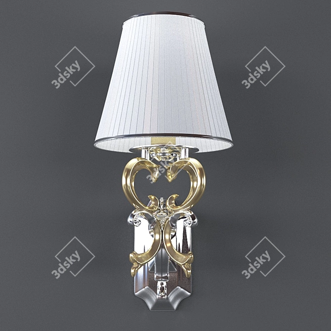 Elegant Wall Sconce 3D model image 1