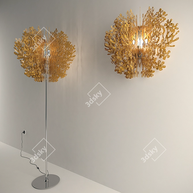 Golden Glow Lighting Set 3D model image 2