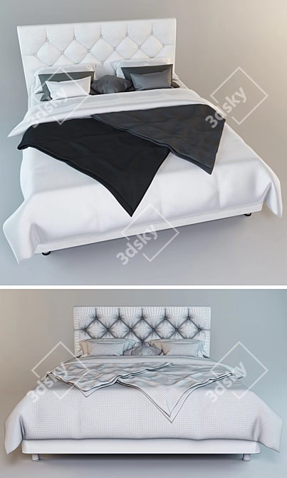 Marlena Lift-Up Double Bed 3D model image 2