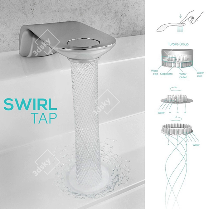 AquaSwirl Water Vortex Mixer 3D model image 2