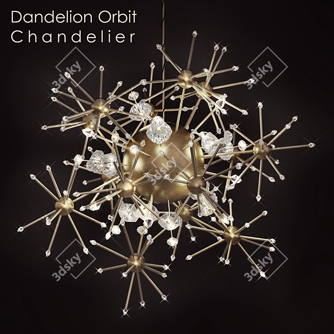 Dandelion Dream Chandelier 3D model image 1