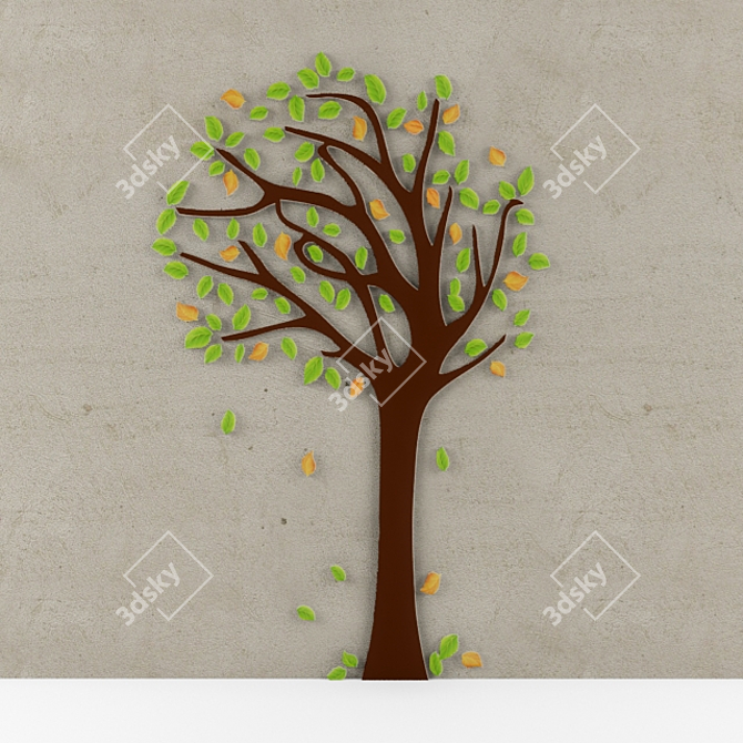 Whimsical Tree 3D Wall Art 3D model image 1