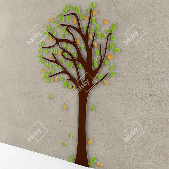 Whimsical Tree 3D Wall Art 3D model image 2