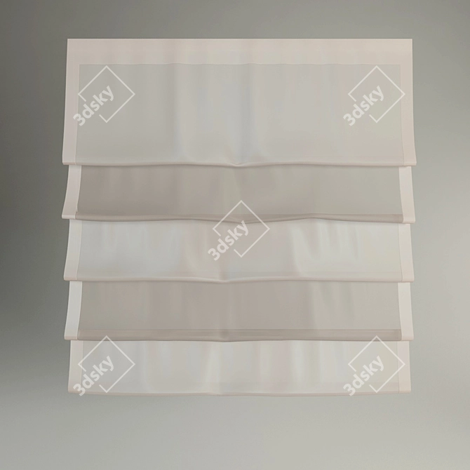 Elegance Unleashed: Roman Curtain 3D model image 1