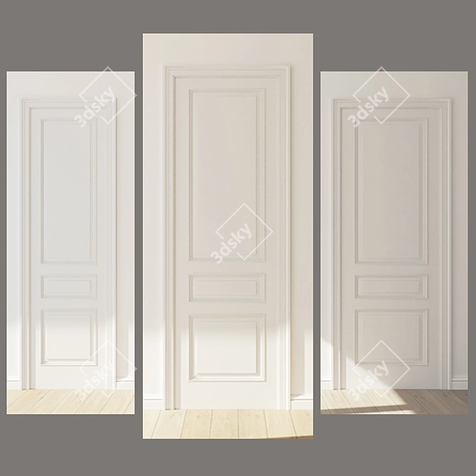 Modern Door Frames for Enhanced Security 3D model image 2